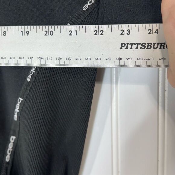 Bebe Sport Black Hoodie 2X Plus Size Logo Tape Athleisure Streetwear Y2K Core - Picture 4 of 7